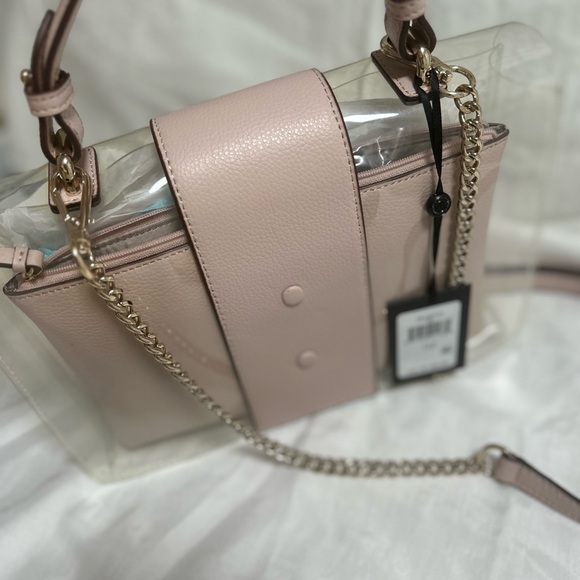 DKNY clear and pink nude small shoulder bag. - Picture 12 of 17